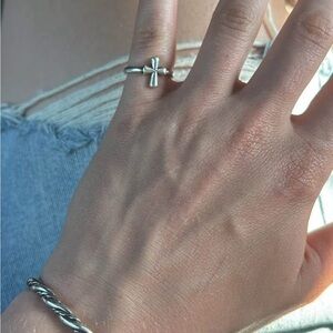 James Avery Silver Cross Band Ring